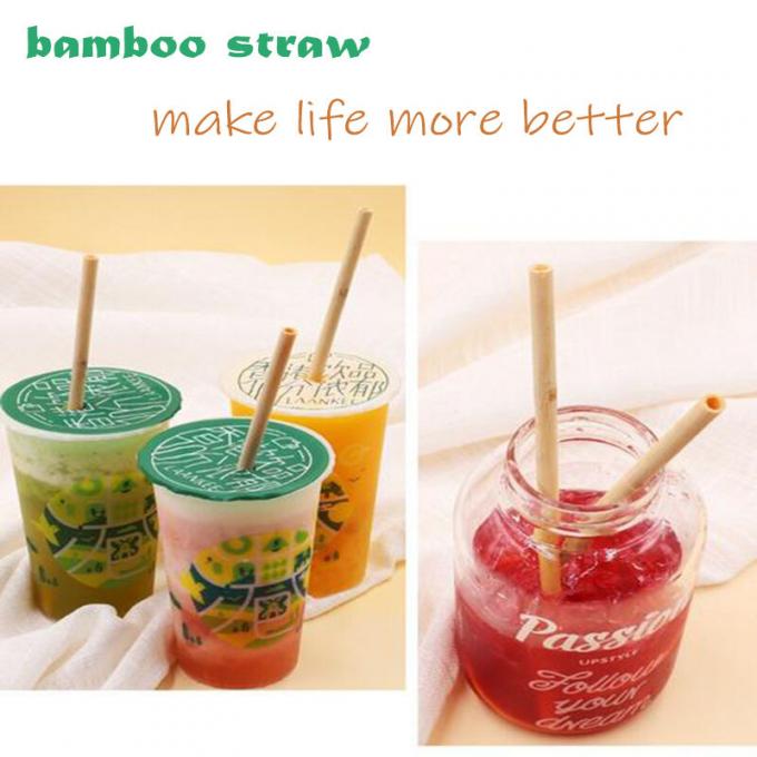 Reusable Natural Bamboo Drinking Straws Durable Disposable And Biodegradable Includes Cleaning Brush 2