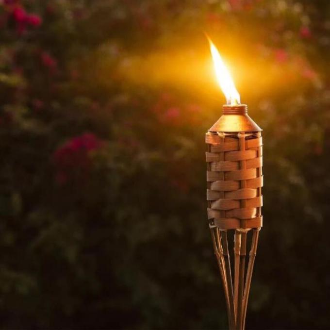 Colorful Bamboo Torch for Outdoor Lighting in Garden , Party , Camping 1