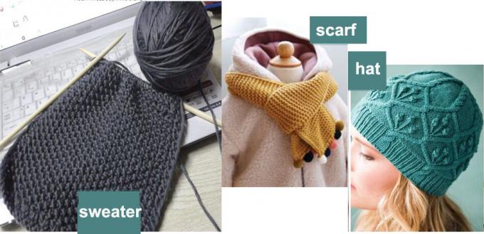 Knitting Needles Set , Carbonized Bamboo Knitting Needles for Handmade Creative DIY 2