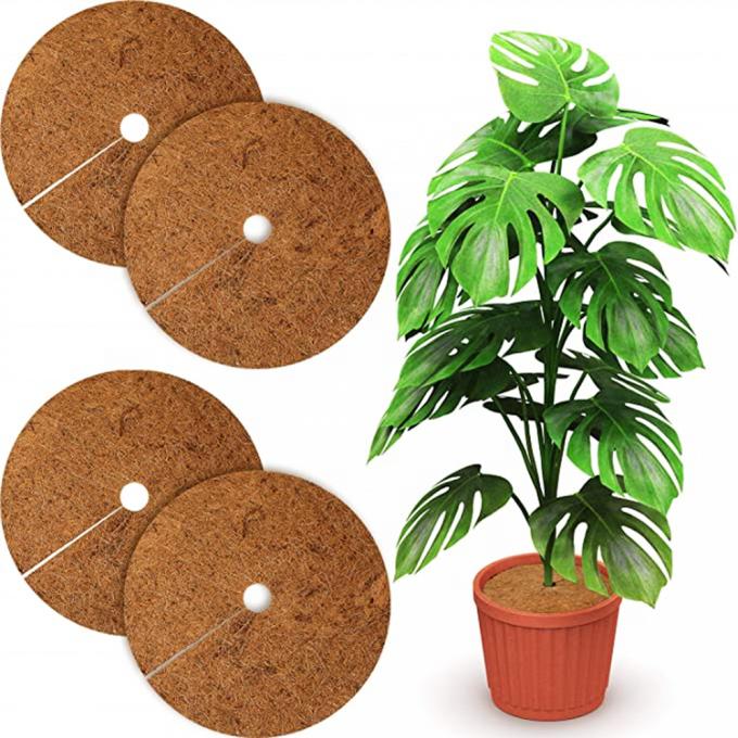 Coconut Coir Fiber Mulch Ring Tree Protector Mat for Disc Plant Cover Weed Control Mats 5