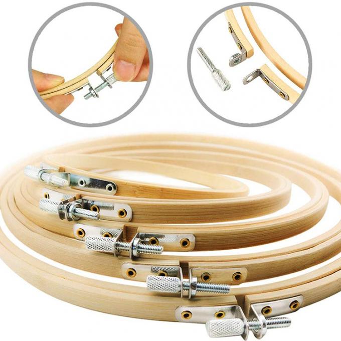Sustainable Bamboo Craft Hoop Reusable Embroidery Frame for DIY Art 4