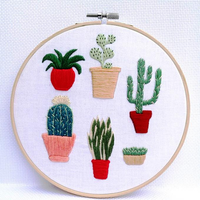 Wholesale Bamboo Circle Cross Stitch Frame Embroidery Hoops Set 7