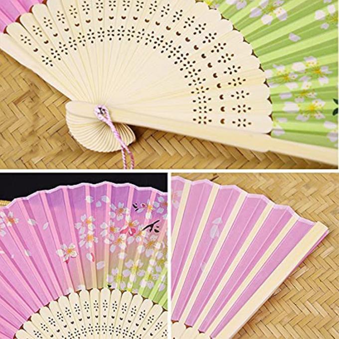Traditional Chinese Bamboo Folding Fan Hand-Painted Design 3