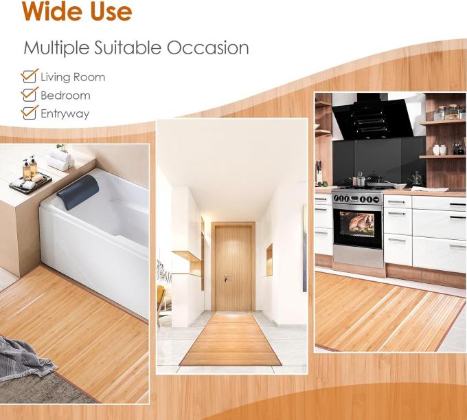 Natural Bamboo Door Mat Eco-Friendly for Indoor / Outdoor 3