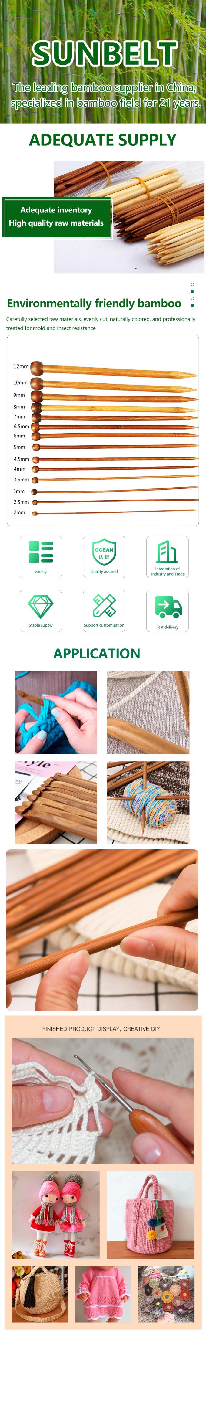 Eco-Friendly Bamboo Crochet Hooks Durable & Comfortable for Hand Knitting 0