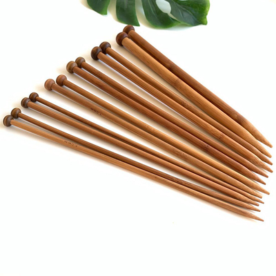 12Pcs Set Light Bamboo Circular Knitting Needles Single Pointed Knitting for Handmade DIY Knitting