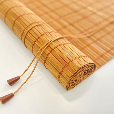 Woven Roman Bamboo Mat Rolling Curtain Easily Installed Shutter Outdoor 180*180cm