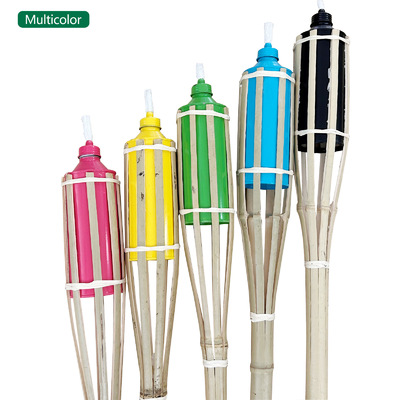 Colorful Bamboo Torch for Outdoor Lighting in Garden , Party , Camping