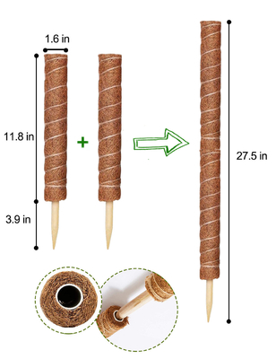 44cm Coir Moss Totem Pole Kit For Plants Climbing And Supporting Plants Coconut Pole