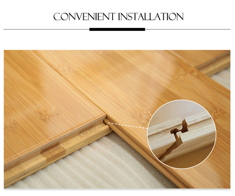 Vertical Bamboo Laminated Flooring  Carbonized Color Solid Flooring Indoor