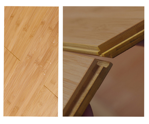 Vertical Bamboo Laminated Flooring  Carbonized Color Solid Flooring Indoor