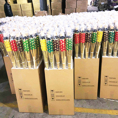 120cm Natural Bamboo Torch For Festival Celebrate, Luau Party, Outdoor Lighting