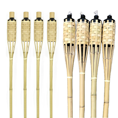 180cm Natural Bamboo Handmade Torch Bamboo Tiki Torches For Garden Lighting Luau Party