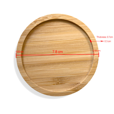 6 Pack 9cm Round Blank Bamboo Coasters Bar Home Cup Coasters