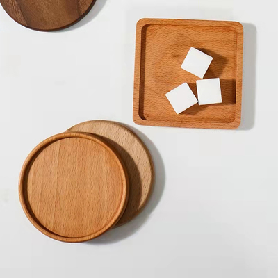 Bamboo Wooden 9cm Square Drink Coasters Blank Coffee Cup Drinking Coasters