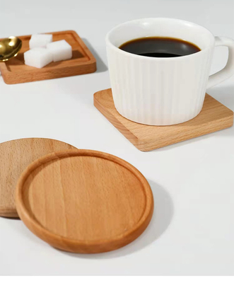 Bamboo Wooden 9cm Square Drink Coasters Blank Coffee Cup Drinking Coasters