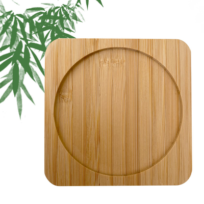 6 Pieces Set Blank Bamboo Coasters Waterproof Light Weight Hot Cold Drinking Mat