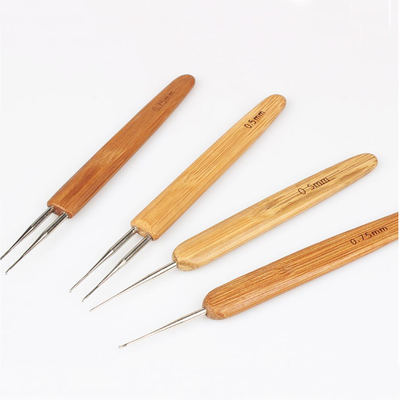 Set Bamboo Knitting Needle Crochet Hook Light Double Pointed Bamboo Knit