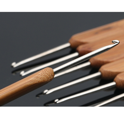 Set Bamboo Knitting Needle Crochet Hook Light Double Pointed Bamboo Knit