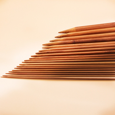 Carbonized Knitting Needles Bamboo Raw Material Single Point Bamboo Crochet Hook