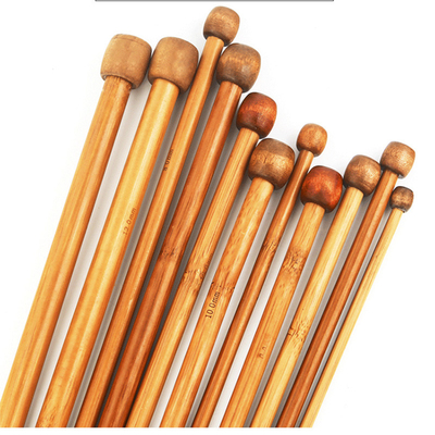 Carbonized Knitting Needles Bamboo Raw Material Single Point Bamboo Crochet Hook