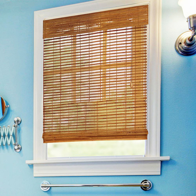 Hand Made 1.5m Height Natural Bamboo Roller Blinds Shade Solar Control Decoration