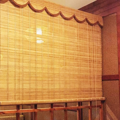 Daylight Window Blinds Colorful Pleated Bamboo Roller Sun Shade For Home Office Hotel