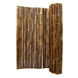 Nursery 2x1.8m Decorative Bamboo Fence With Frame Carbonized Bamboo Fencing