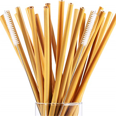 Biodegradable Bamboo Natural Drinking Straws For Coffee Cold Drinking