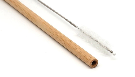 Compostable Organic Bamboo Straws Customized Logo Travel Juice Cocktail Use