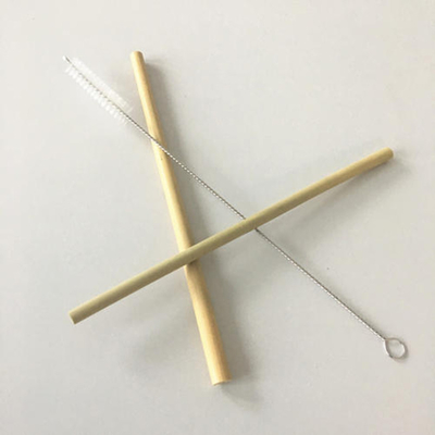 Reusable Eco Friendly 20x0.8cm Reusable Bamboo Drinking Straws With Brush