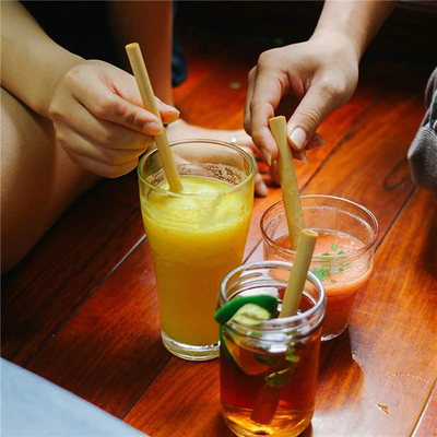 Eco Friendly Bamboo Straws Bamboo Reusable Straws For Cafe Bar Restaurant Drinking