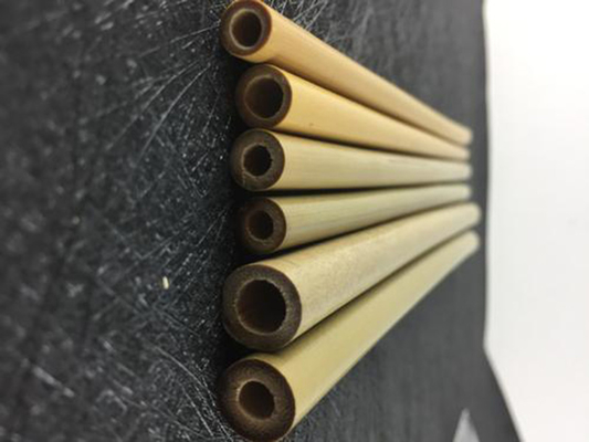Biodegradable Minor Caliber Disposable Bamboo Straws 20cm Custom