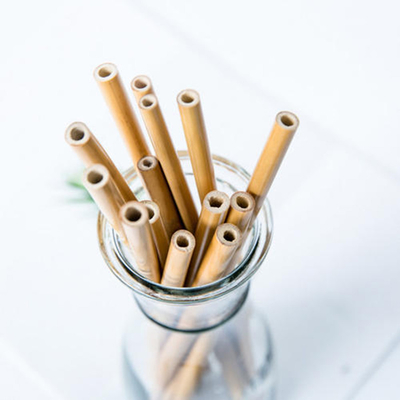 22.5cm Disposable Bamboo Straws Beverage Usage Bamboo Drinking Straw