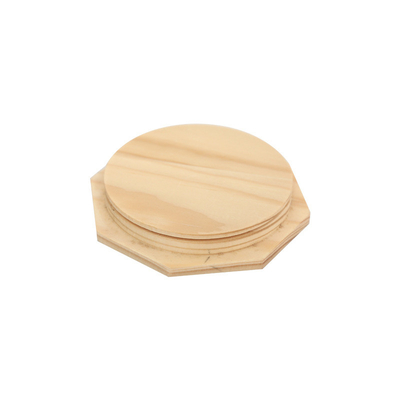 Kitchen Storage Jars Round Square Bamboo Jar Lid With Silicon Ring Airtight