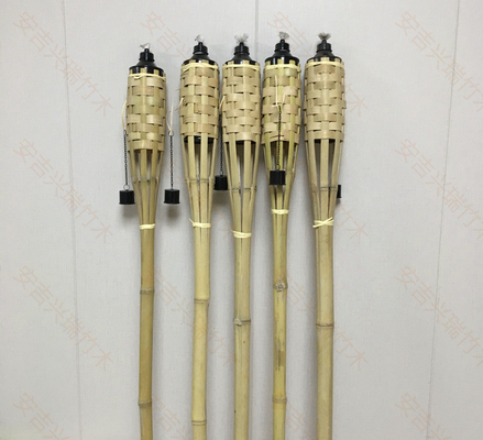 180cm Natural Bamboo Torch Bamboo Tiki Torches For Garden Lighting Luau Party
