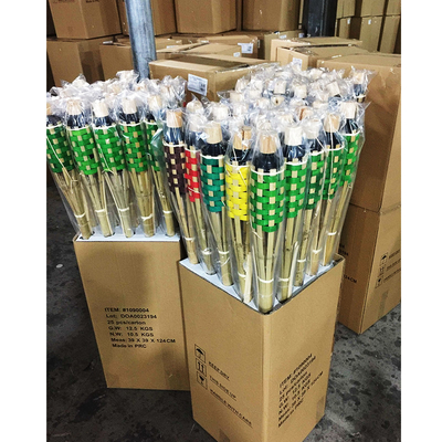 110cm Outdoor Natural Bamboo Torch Citronella Torch For Garden Lighting, Luau Party