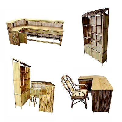 Backyards Beach Party Outdoor Bamboo Tiki Bars With Roof  Block the Sun