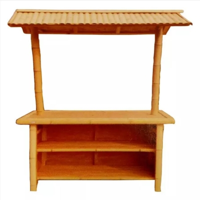 Bamboo Beach Tiki Bar With Bottle Rack Drinking Bamboo Chairs With Back Support