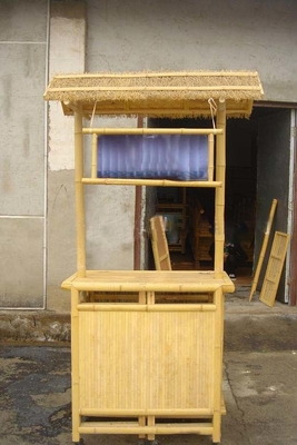 Bamboo Beach Tiki Bar With Bottle Rack Drinking Bamboo Chairs With Back Support
