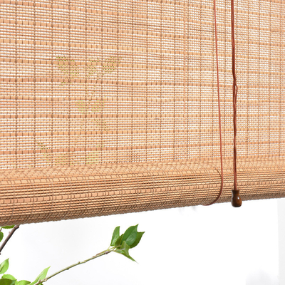 1.8m Nature Bamboo Roller Blinds Colorful Bamboo Roman Style Curtains