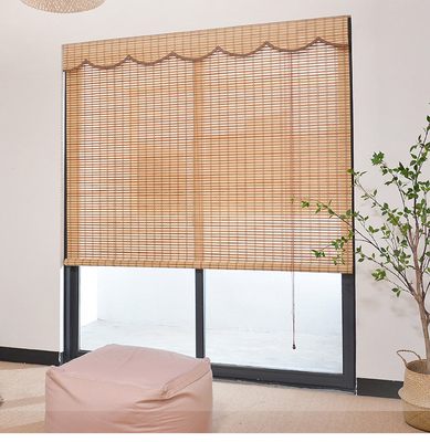 Daylight Window Blinds Colorful Pleated Bamboo Roller Sun Shade For Home Office Hotel