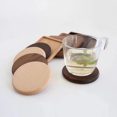 9cm Bamboo Plant Saucer Anti Scratch Table Mat For Succulent Plant Pots