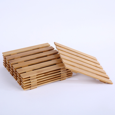 Customized Blank Bamboo Coasters Drinking Coasters Laser Pattern Cups Utensil