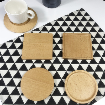 Round Blank Bamboo Coasters Waterproof Coaster Mat For Home Cafe Drinking Mat