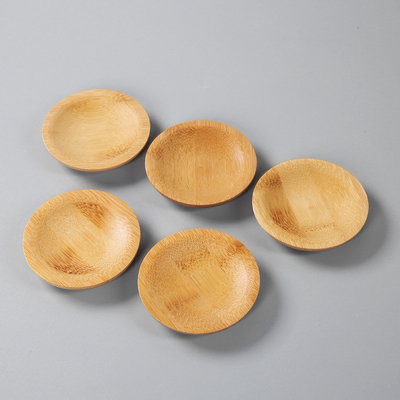 Light Weight Natural Bamboo Coasters Blank Customized Laser Pattern Logo For Cups