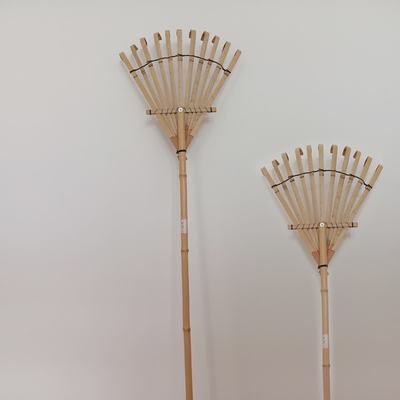 Natural Bamboo Rake Handmade Garden Rakes Harrow Support Customized