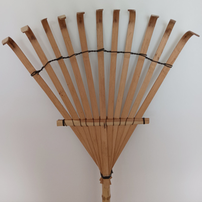 11 Tine 145cm Bamboo Rake Handmade Rustless Garden Rakes Harrow