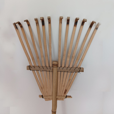 9 Tine 120cm Bamboo Rake Handmade Eco Friendly Garden Rakes Harrow