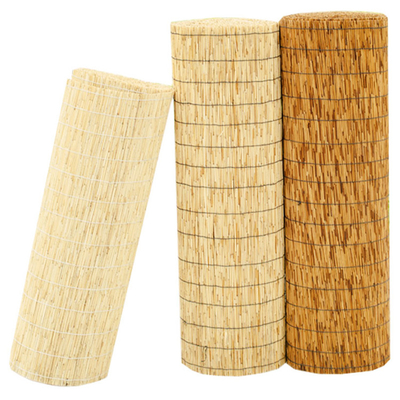 Natural Wicker Fence Panels Roller Light Weight Willow Fence For Yards Privacy